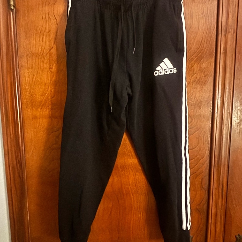 Adidas Black & White Track Pants Sweatpants Size L